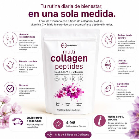 Colágeno Multi Beneficios™ | Colágeno Hidrolizado 5 Tipos